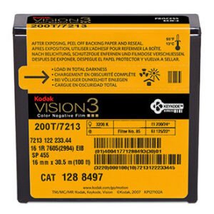 Filme KODAK VISION3 16mm 100ft (33m) 200T/7213